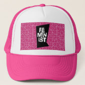 Weibliches Mädchen der feministischen Frauen ich Truckerkappe (Vorderseite)