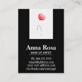 *~* weibliches modernes elegantes rotes visitenkarte (Rückseite)