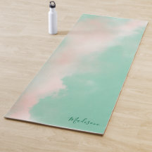 Weibliches Pastell-Rosa-Grün Elegantes Skript Name