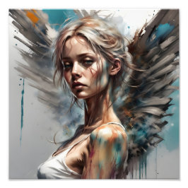 weibliches Porträtgestalt mit Eleganz Fotodruck