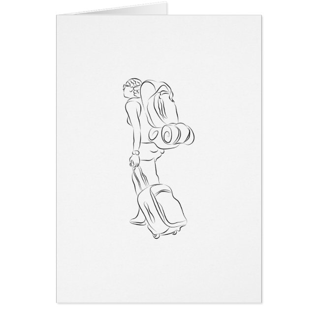 Weibliches Reisend-Zeichnen (Vorne)