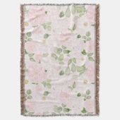 Weibliches Rosa Weiß Hübsche Blumen Decke (Vorderseite Vertikal)
