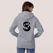 Weibliches Stachelhaar-Pullover DESIGN SPORT Hoodie (Schwarz voll)