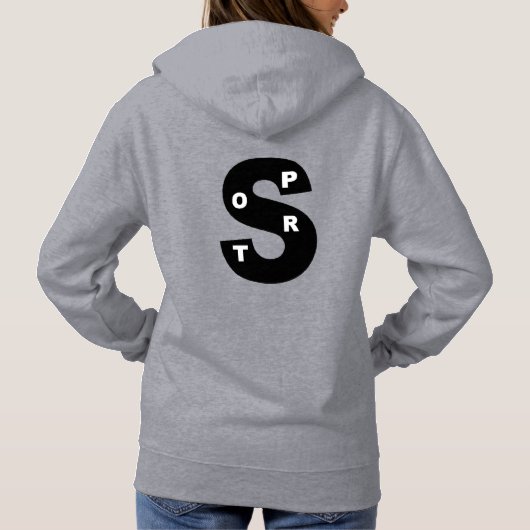 Weibliches Stachelhaar-Pullover DESIGN SPORT Hoodie (Rückseite)