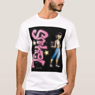 Weibliches Stier-Schwarzes T-Shirt