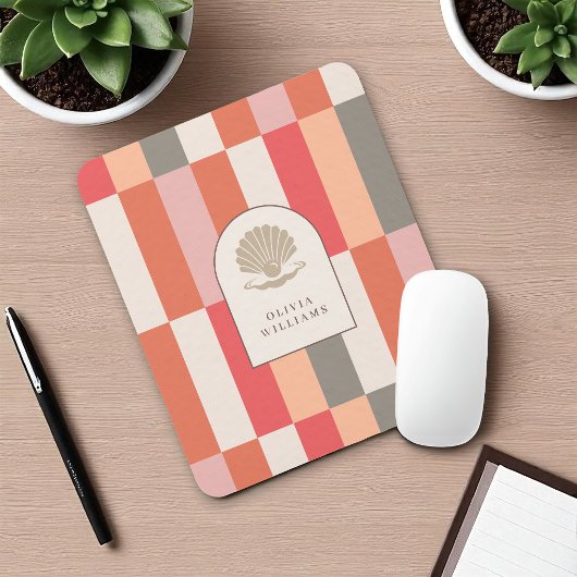 Weibliches Streifen- und Karomuster nach Maß Mousepad