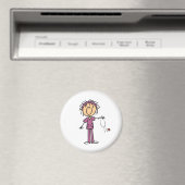 Weibliches Strichmännchen Krankenschwester T - Shi Magnet (In Situ (Geschirrspüler))