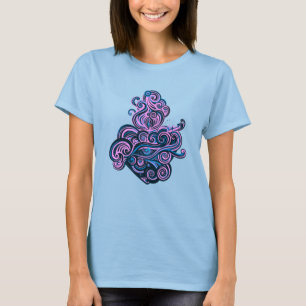 Weibliches T-Shirt, Ex-voto Blue Sky, Cup T-Shirt