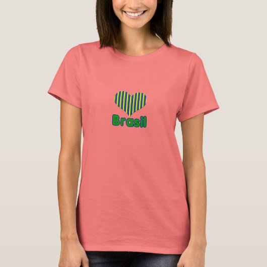 Weibliches Unterhemd I love Brasilien (Vorderseite)