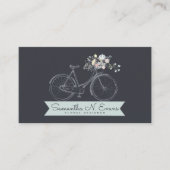 Weibliches Vintages Fahrrad | Moderne Skizze Visitenkarte (Vorderseite)