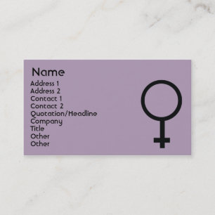 Weibliches Zeichen - Geschäft Visitenkarte