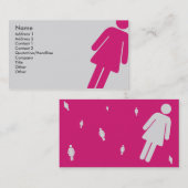 Weibliches Zeichen - Geschäft Visitenkarte (Vorne/Hinten)