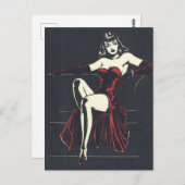 Weiblichkeit der 40er Jahre Postkarte (Vorne/Hinten)