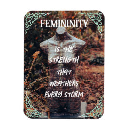 Weiblichkeit Flexibles Foto Magnet mit Wald