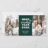 Weiblichstes Jahr 2021 Spaß Grün Feiertagskarte (Vorderseite)