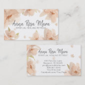 *~* weich abstrakter moderner BlumenWatercolor Visitenkarte (Vorne/Hinten)