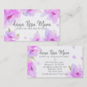 *~* weich abstrakter moderner Mit Blumenwatercolor Visitenkarte (Vorne/Hinten)