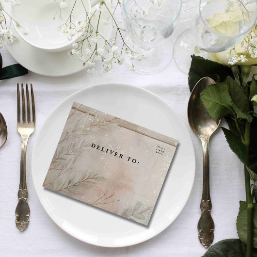 Weich Abstraktes botanisches Graugrün Minimalistis All In One Einladung