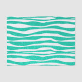 Weich Aquamariner Blauer Glitzer Zebra Tierdrucke Seidenpapier (Vorderseite)