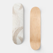 Weich beige Feather Palm Bliss 1 Skateboard (Vorderseite)