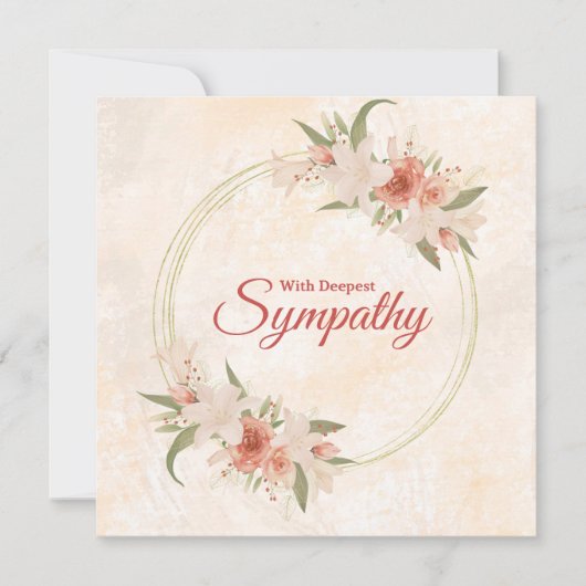 Weich Beige Pink Bläschen Sympathekarte (Vorderseite)