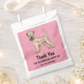 Weich beschichtetes Wheaten Terrier Pink Herz Viel Geschenktütchen (Ausgeschnitten)