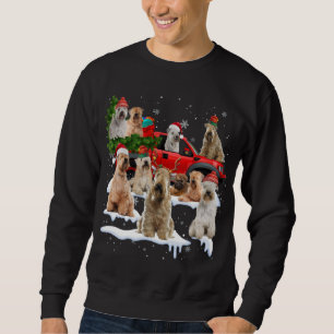 Weich beschichtetes Wheaten Terrier Red Truck Chri Sweatshirt