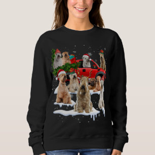 Weich beschichtetes Wheaten Terrier Red Truck Chri Sweatshirt