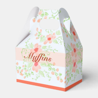 Weich blau mit rosa und orange geschenkschachtel