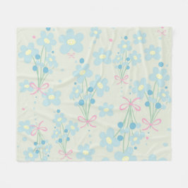 Weich Blau & Rosa Harmonie Fleecedecke