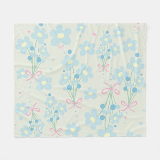 Weich Blau & Rosa Harmonie Fleecedecke (Vorderseite (Horizontal))