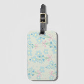 Weich Blau & Rosa Harmonie Gepäckanhänger (Vorderseite Vertikal)