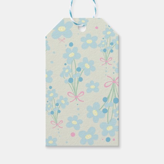 Weich Blau & Rosa Harmonie Geschenkanhänger (Vorderseite)