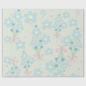 Weich Blau & Rosa Harmonie Geschenkpapier (Flach)