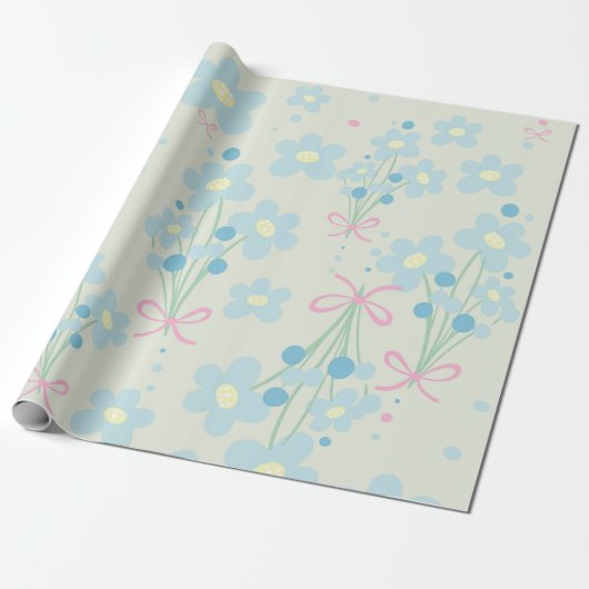 Weich Blau & Rosa Harmonie Geschenkpapier (Ungerollt)