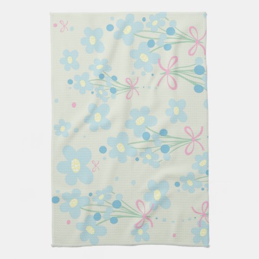 Weich Blau & Rosa Harmonie Geschirrtuch (Vertikal)