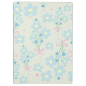 Weich Blau & Rosa Harmonie Klemmbrett (Rückseite)