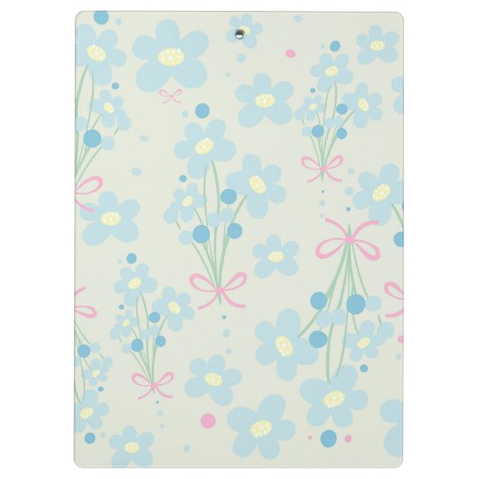 Weich Blau & Rosa Harmonie Klemmbrett (Rückseite)