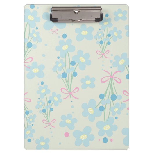 Weich Blau & Rosa Harmonie Klemmbrett (Vorderseite)