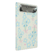 Weich Blau & Rosa Harmonie Mini Klemmbrett (Schrägansicht)