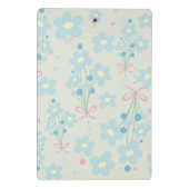 Weich Blau & Rosa Harmonie Mini Klemmbrett (Rückseite)