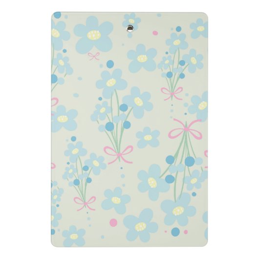 Weich Blau & Rosa Harmonie Mini Klemmbrett (Rückseite)