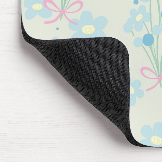 Weich Blau & Rosa Harmonie Mousepad (Ecke)