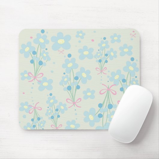 Weich Blau & Rosa Harmonie Mousepad (Mit Mouse)