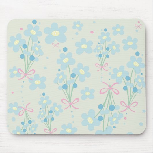 Weich Blau & Rosa Harmonie Mousepad (Vorne)