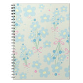 Weich Blau & Rosa Harmonie Notizblock (Vorderseite)