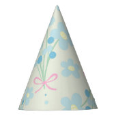 Weich Blau & Rosa Harmonie Partyhütchen (Vorderseite)