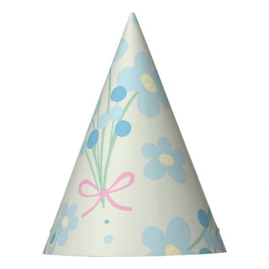 Weich Blau & Rosa Harmonie Partyhütchen (Vorderseite)