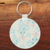Weich Blau & Rosa Harmonie Schlüsselanhänger (Vorderseite)