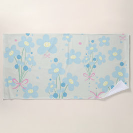 Weich Blau & Rosa Harmonie Strandtuch